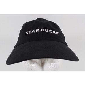 STARBUCKS Barista Ball Cap Black Adjustable Strap Embroidered Employee Uniform